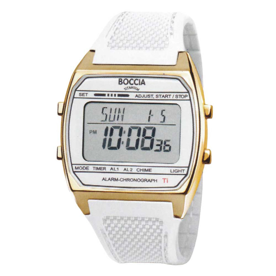 Boccia Titanium Herrenuhr Weiss | Modell 3738-04