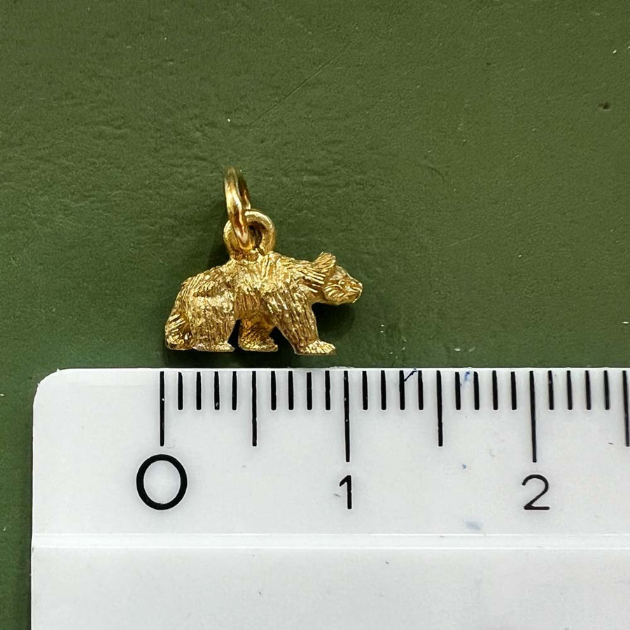 Anhänger Bär mini Gelbgold 750