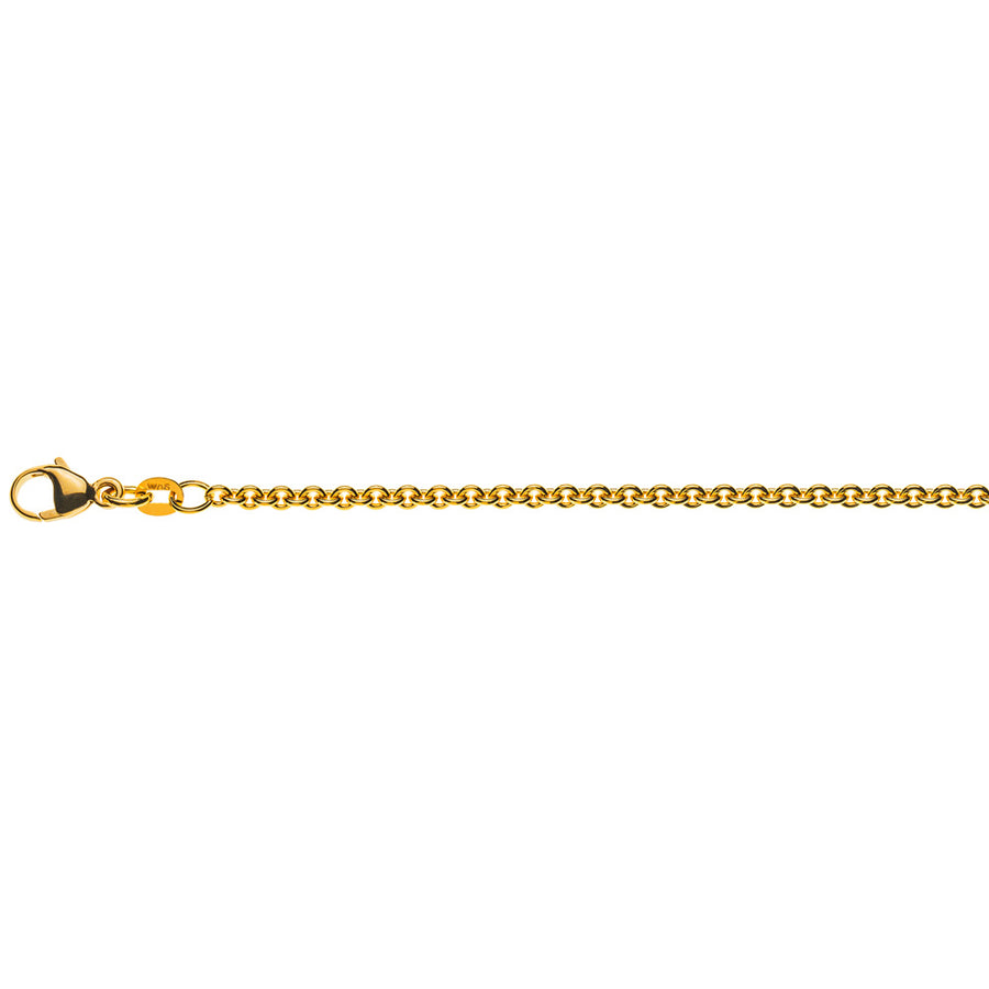 Halskette Anker rund Gelbgold 750