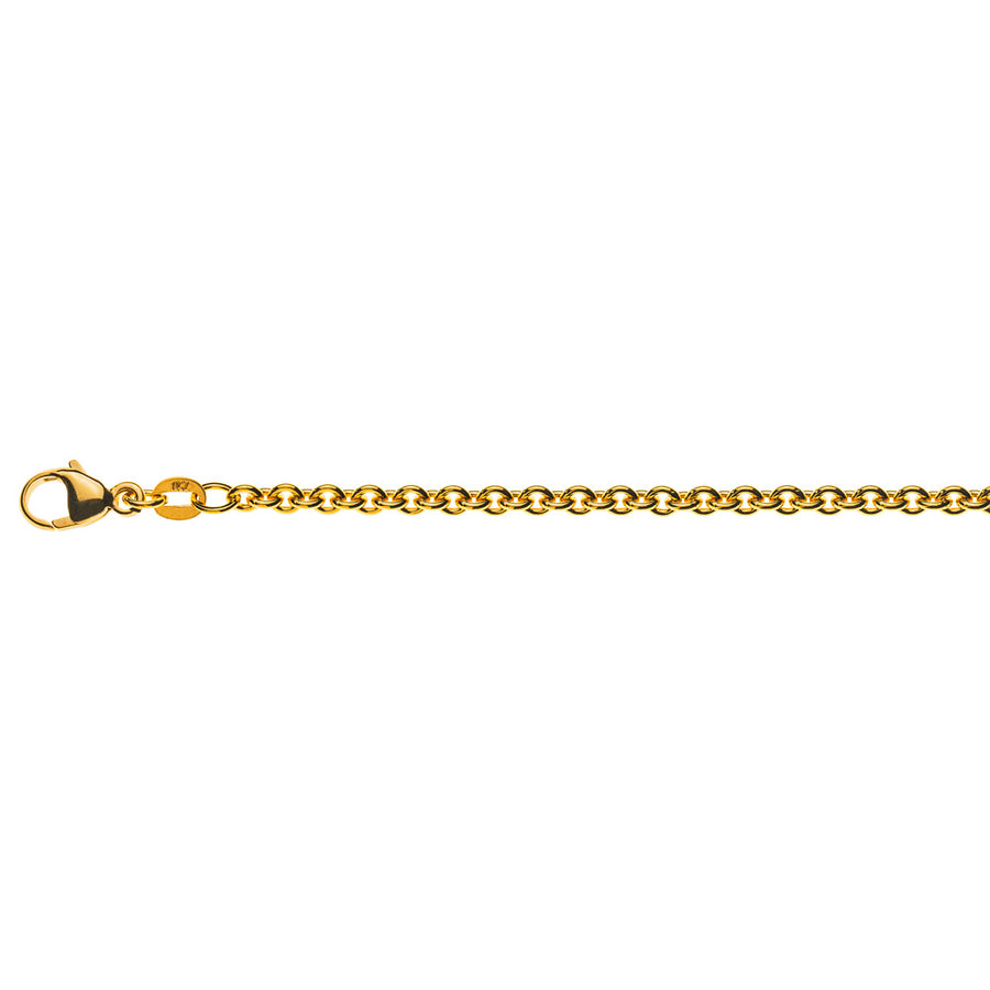 Halskette Anker rund Gelbgold 750
