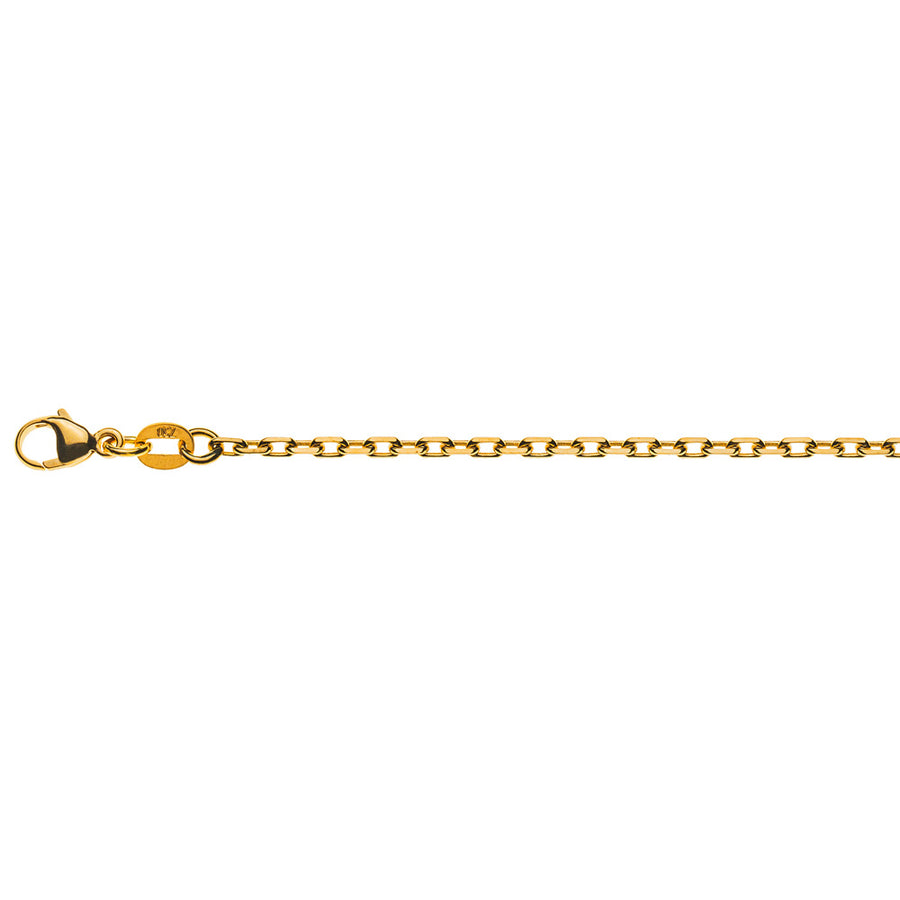 Halskette Anker 4-fach geschliffen Gelbgold 750
