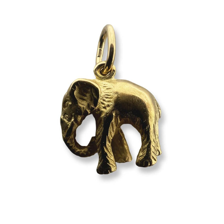 Anhänger Elefant massiv Gelbgold 750