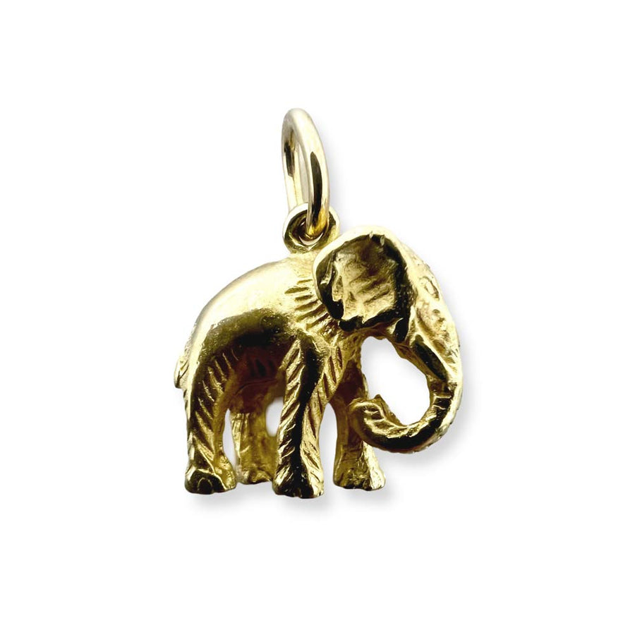 Anhänger Elefant massiv Gelbgold 750