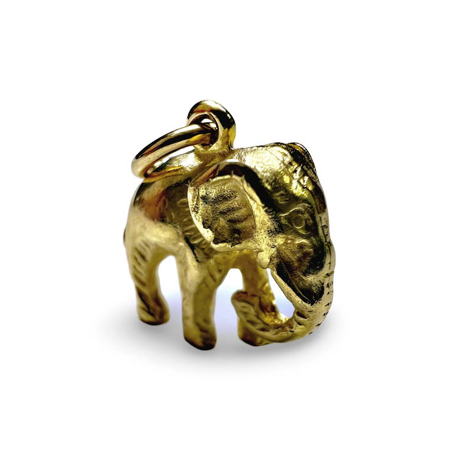 Anhänger Elefant massiv Gelbgold 750