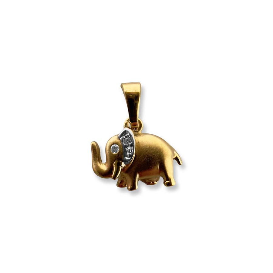 Anhänger Elefant Gelbgold 750 mit Diamanten