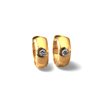 Ohrringe Gelbgold 750 mit Diamant