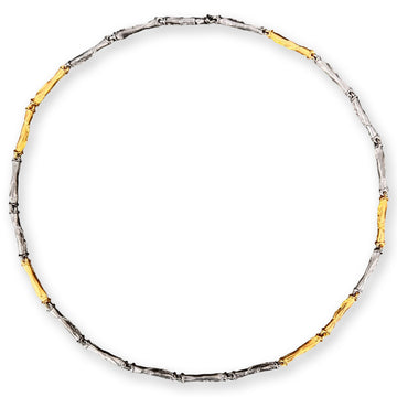 Halskette Bicolor Gelb- & Weissgold N85