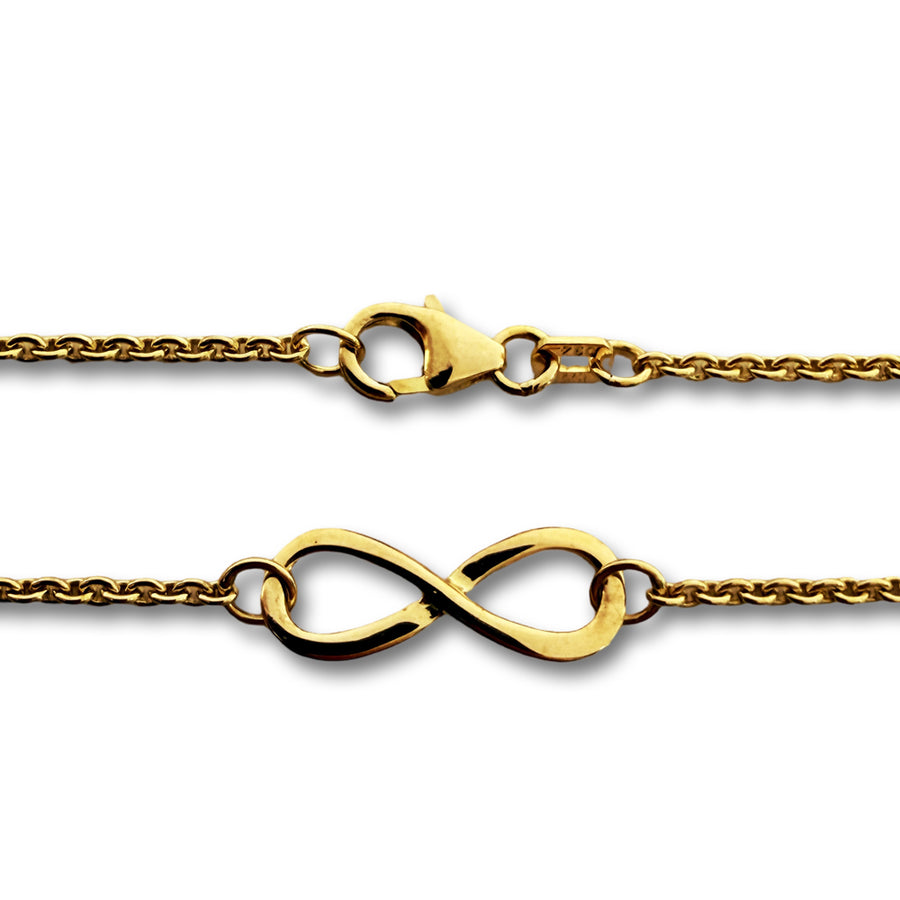 Halskette mit Infinty Zeichen Gelbgold 750