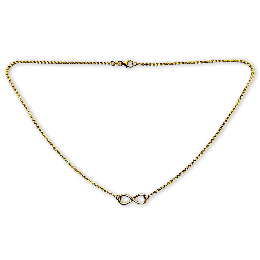 Halskette mit Infinty Zeichen Gelbgold 750