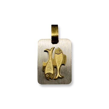 Anhänger Sternzeichen Fische Bicolor Gold 750