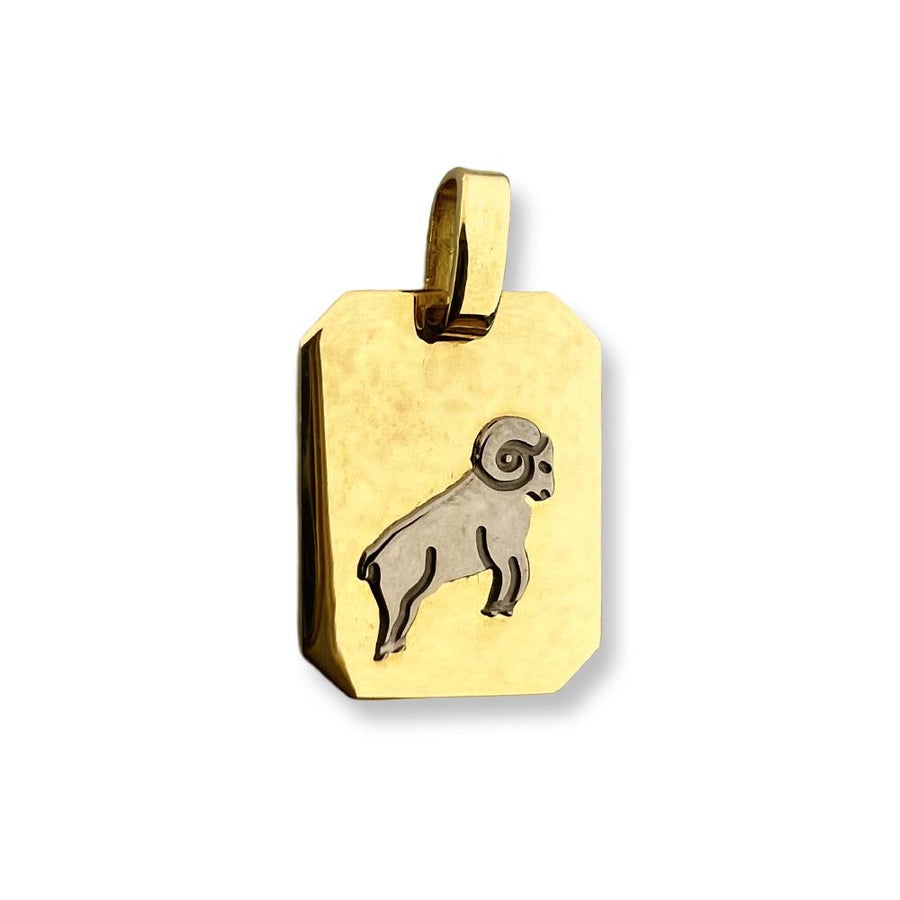 Anhänger Sternzeichen Widder Bicolor Gold 750