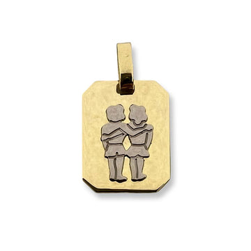 Anhänger Sternzeichen Zwillinge Bicolor Gold 750