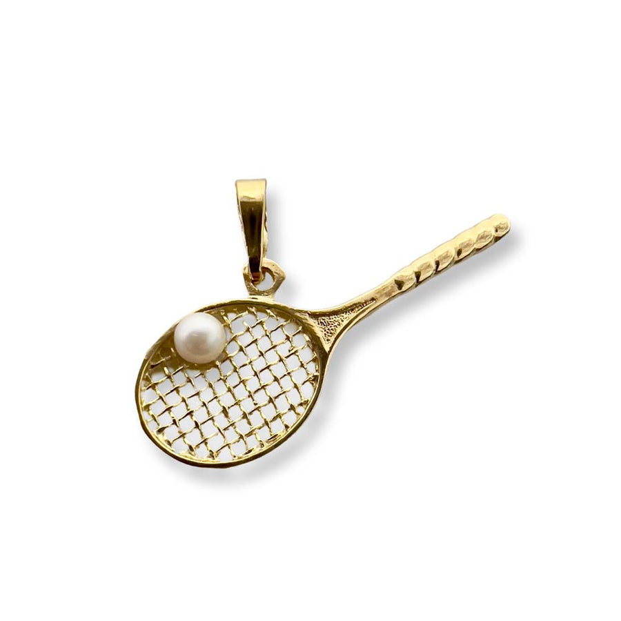 Anhänger Tennisschläger Gelbgold 750