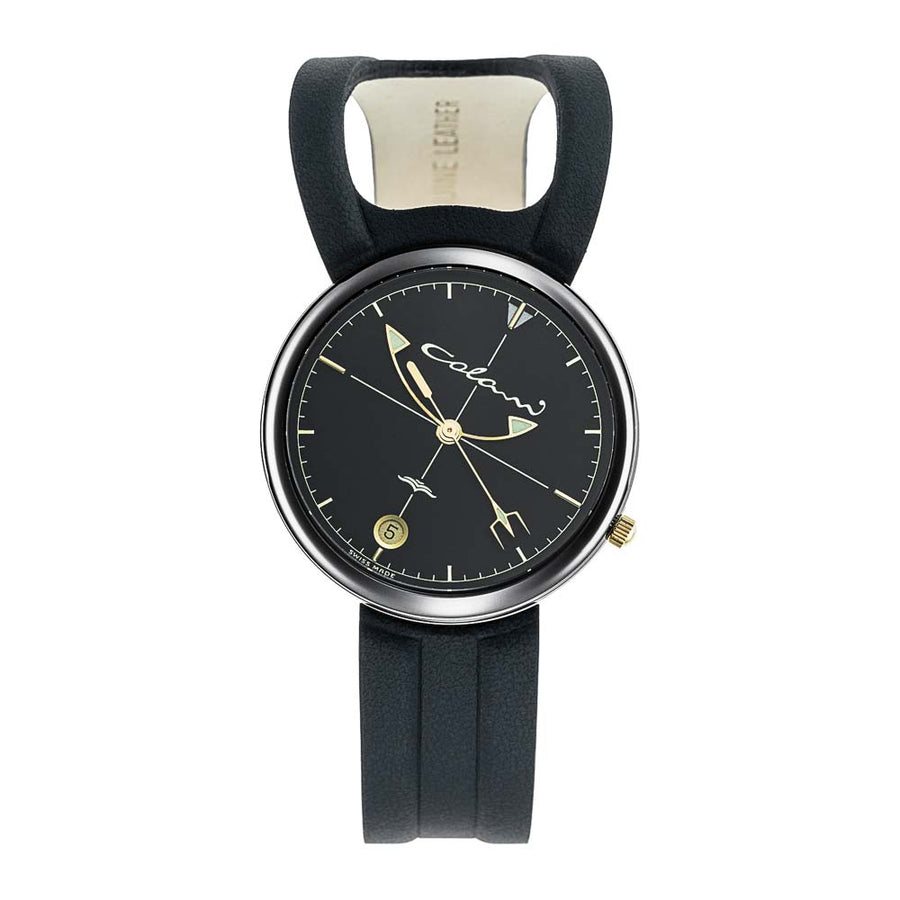 Design-Uhr von Luigi Colani | Wing 1 Lady schwarz