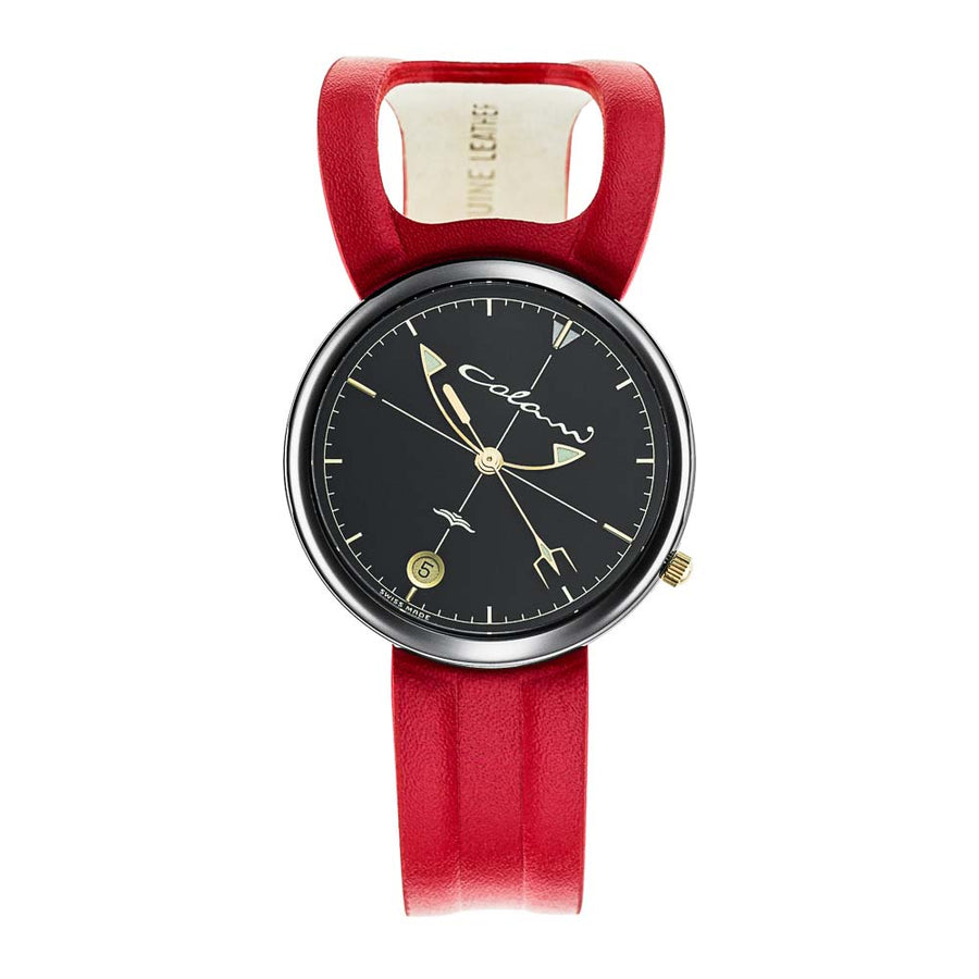 Design-Uhr von Luigi Colani | Wing 1 Lady schwarz