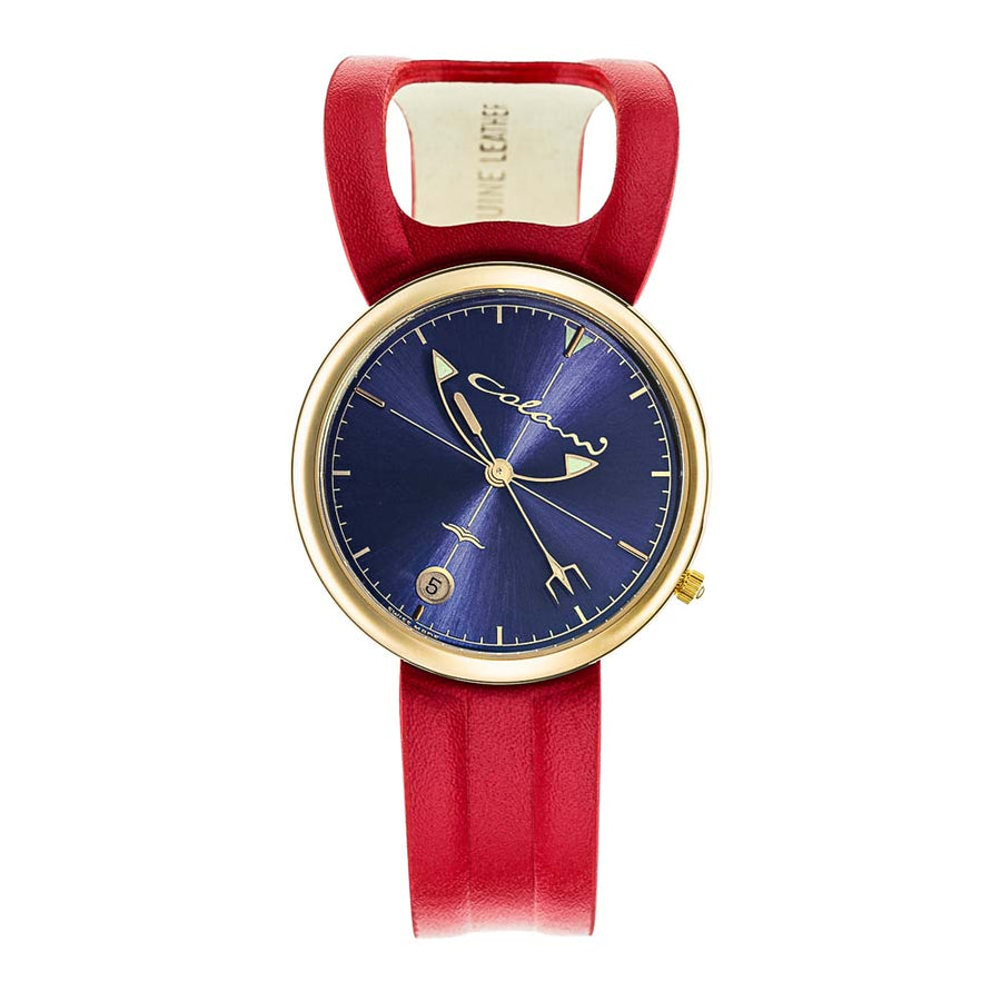 Design-Uhr von Luigi Colani | Wing 1 Lady gelbgold