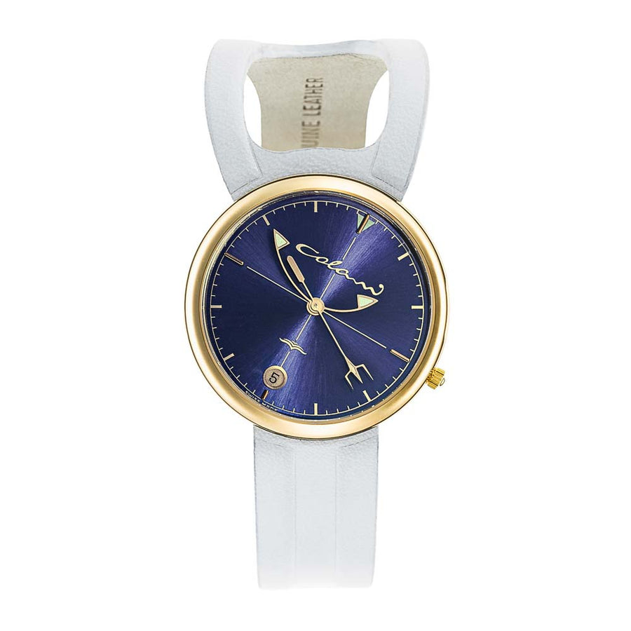 Design-Uhr von Luigi Colani | Wing 1 Lady gelbgold