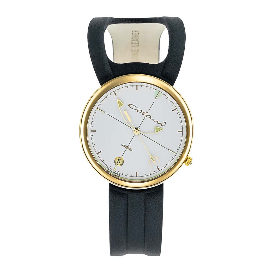 Design-Uhr von Luigi Colani | Wing 1 Lady gelbgold