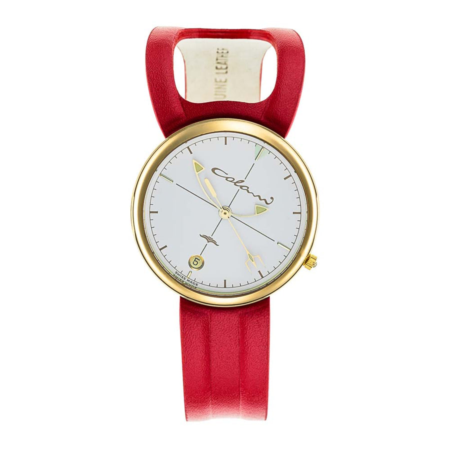 Design-Uhr von Luigi Colani | Wing 1 Lady gelbgold