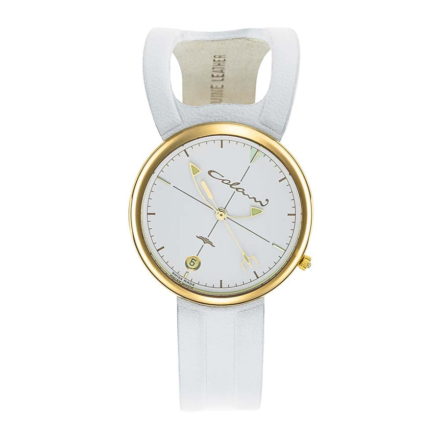 Design-Uhr von Luigi Colani | Wing 1 Lady gelbgold