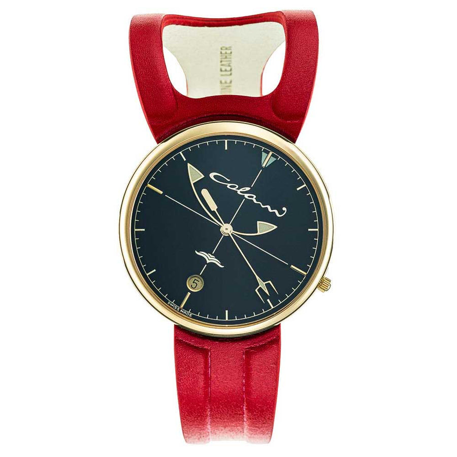 Design-Uhr von Luigi Colani | Wing 1 Unisex gelbgold