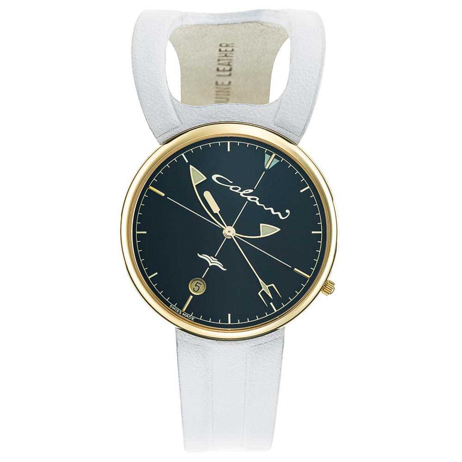 Design-Uhr von Luigi Colani | Wing 1 Unisex gelbgold