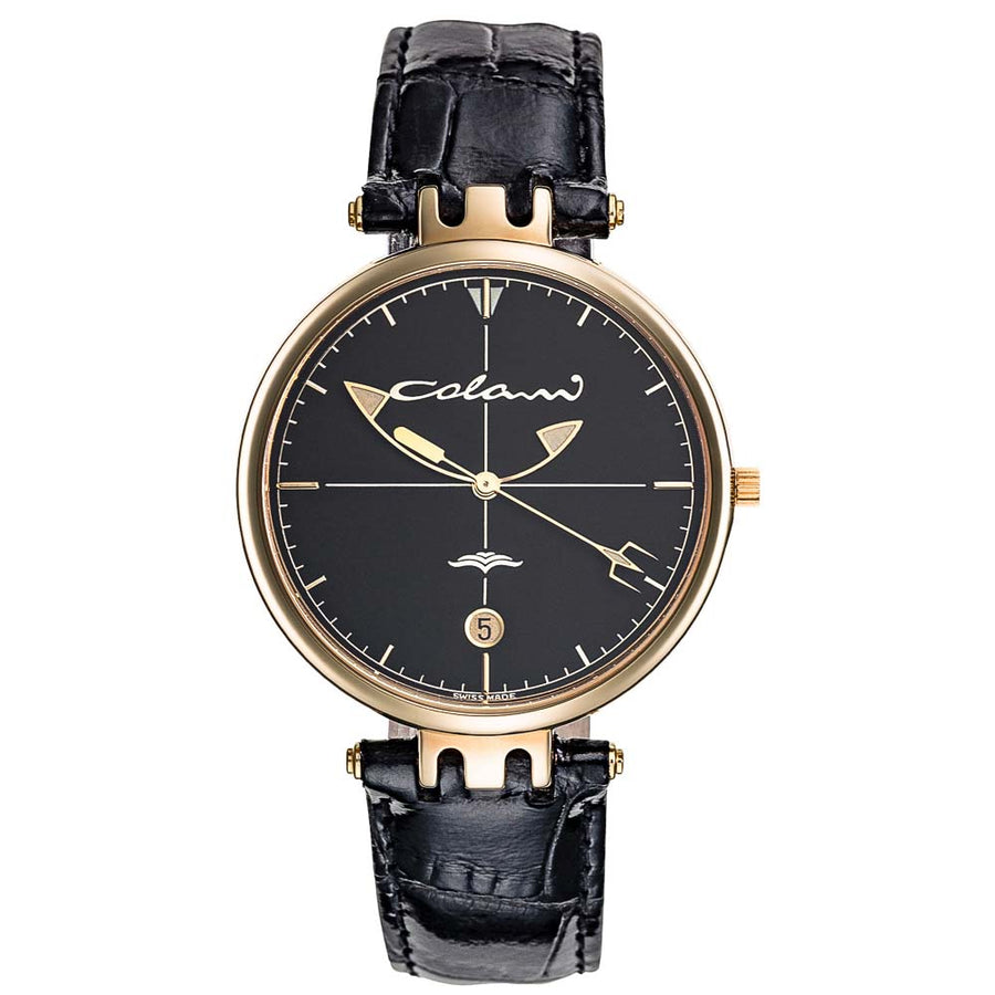 Design-Uhr von Luigi Colani | Wing 2 Unisex gelbgold