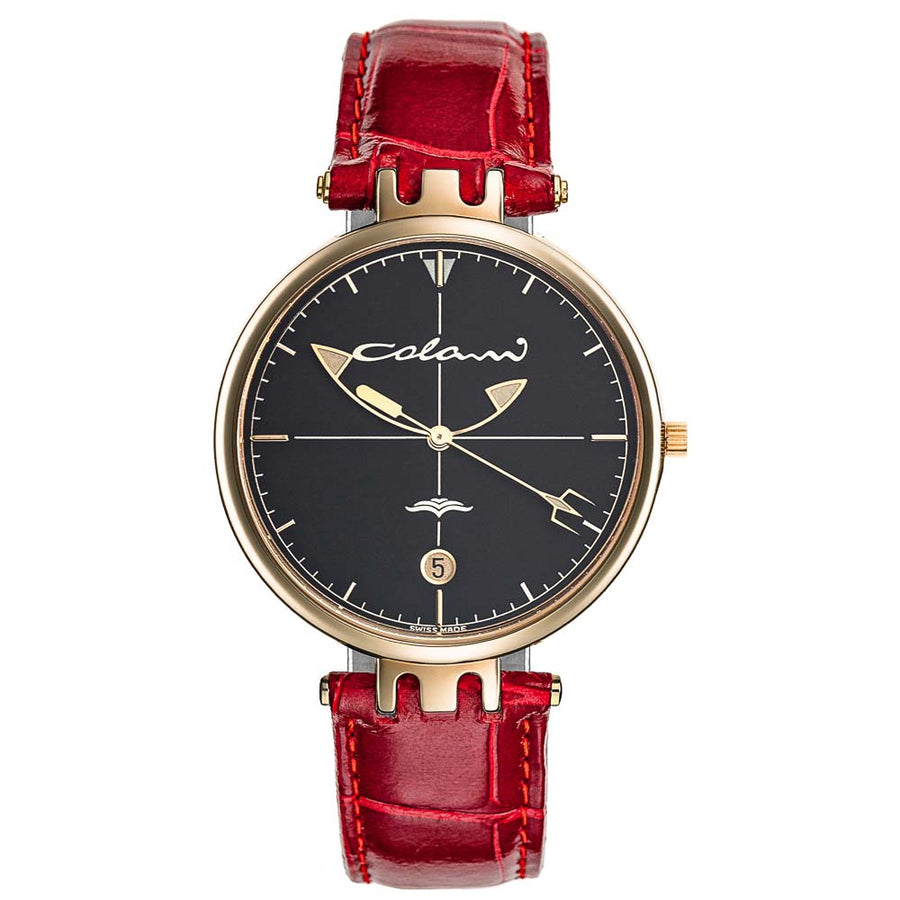 Design-Uhr von Luigi Colani | Wing 2 Unisex gelbgold