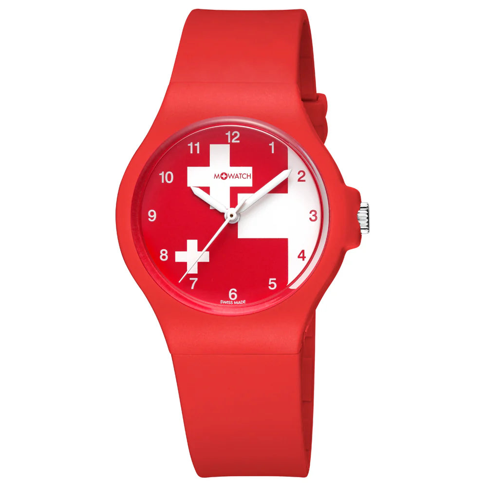 Schweizer Uhren M-Watch Maxi lila gelb – Raspe Uhren und Schmuck