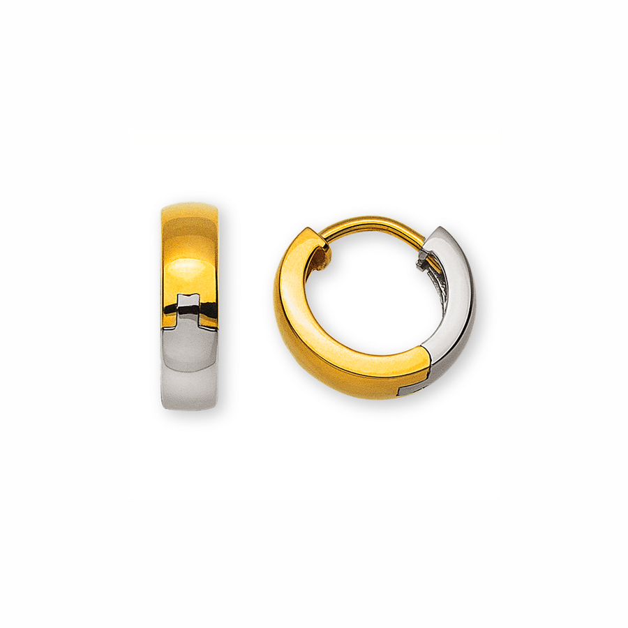 Creolen Bicolor Gelb- & Weissgold 750