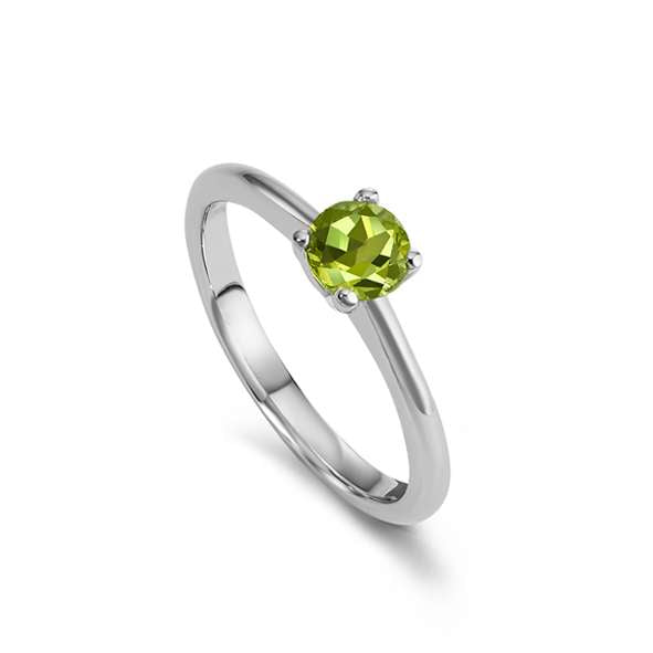 Silberring mit Peridot grün