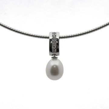 Halskette Omega 42cm Süsswasser Perle