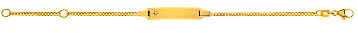 Baby Armband Gelbgold 750 mit Diamant
